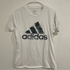 Adidas Mens White Logo Tee Size Size Medium